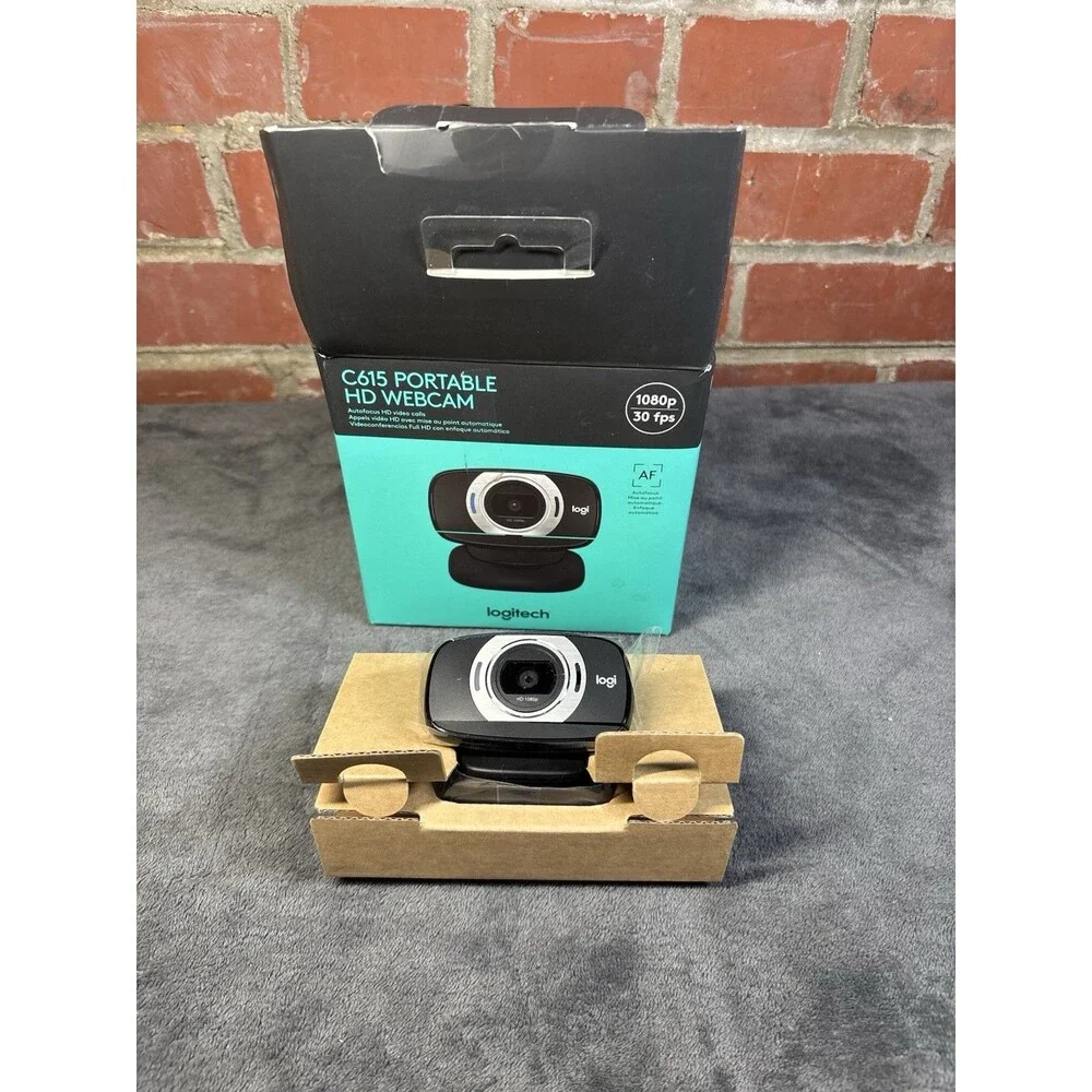 Logitech C615 Portable HD Webcam 1080p 30fps Autofocus New Open Box